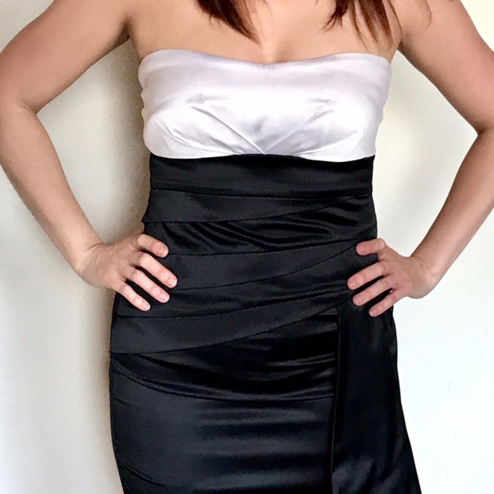 Ruched Strapless Mini Bodycon Dress
